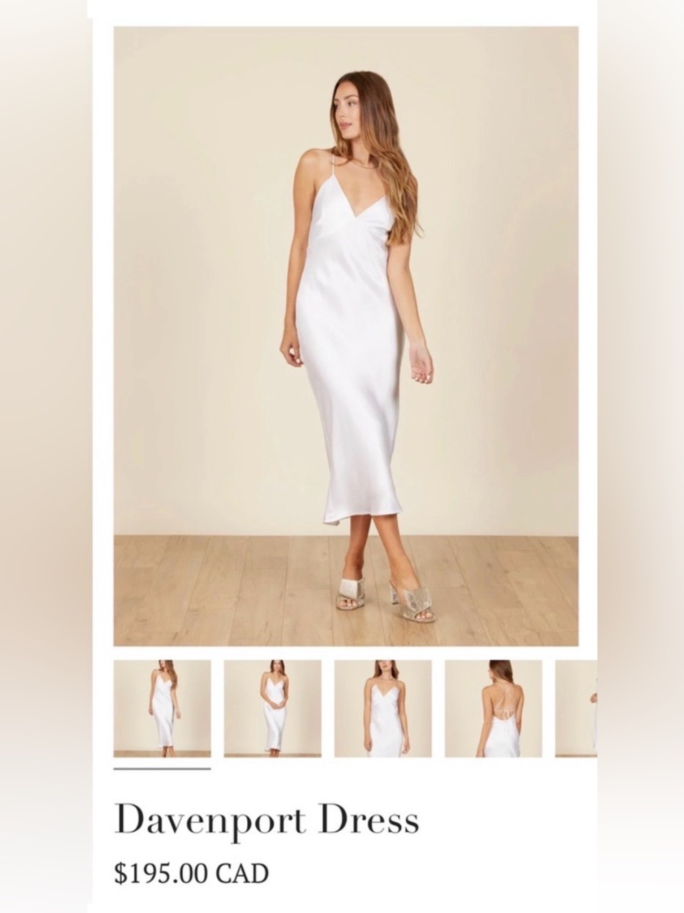 Park & Fifth White Midi Dress - Picture 2 of 15
